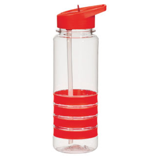 24 Oz Tritan Banded Gripper Bottle Custom Red