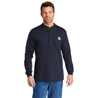Carhartt Long Sleeve Henley Tshirt Navy