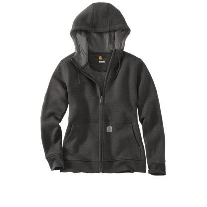 Carhartt Womens Clarksburg Full Zip Hoodie Carbon Heather Front