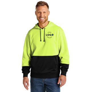 Cornerstone Enhanced Visibility Fleece Pullover Hoodie Safety Yellow with Small Logo