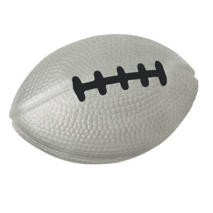 Custom Football Stress Balls Silver