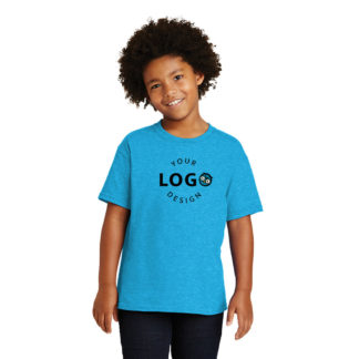 Custom Youth T-Shirt Blue Center Logo