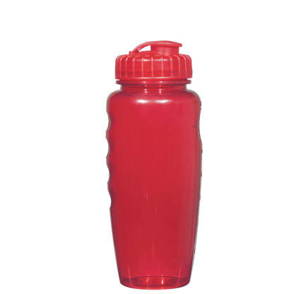 Customized Poly Clear Gripper Bottle Red