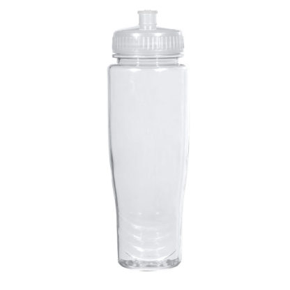 Imprinted Poly Clear Plastic Water Bottle Clear