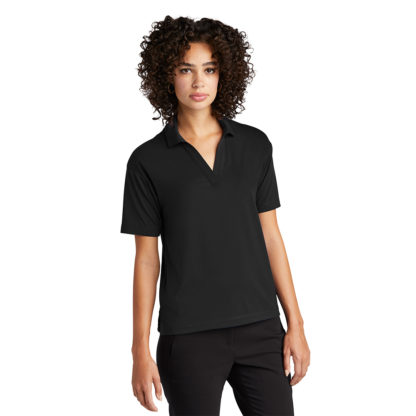 Mercer+Mettle Women’s Stretch Jersey Polo Deep Black