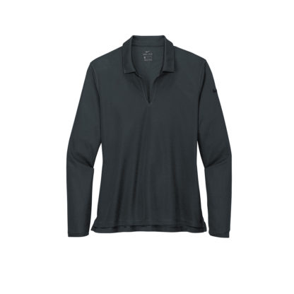 Nike Ladies Dri-FIT Micro Pique 2.0 Long Sleeve Polo Anthracite