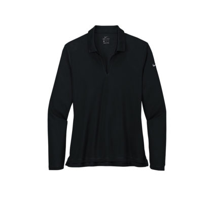 Nike Ladies Dri-FIT Micro Pique 2.0 Long Sleeve Polo Black