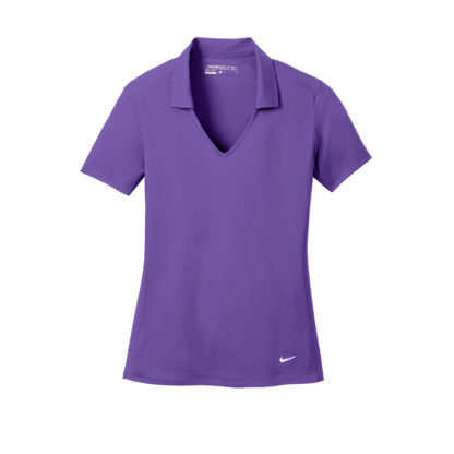 Nike Ladies Dri Fit Vertical Mesh Polo Court Purple Custom