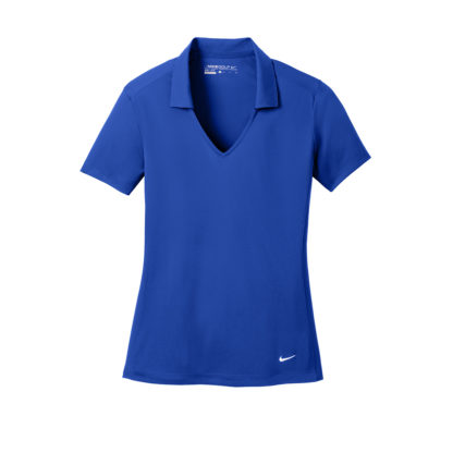 Nike Ladies Dri Fit Vertical Mesh Polo Old Royal Custom