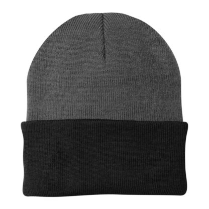 Port and Company Knit Cap Athletic Oxford Black