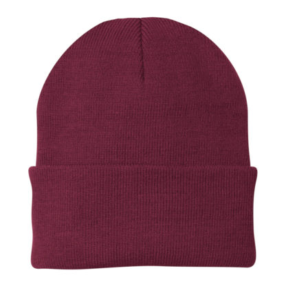 Port and Company Knit Cap Maroon