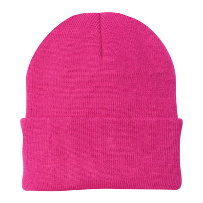 Port and Company Knit Cap Neon Pink