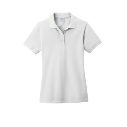 Port and Company Ladies Combed Ring Spun Pique Polo White