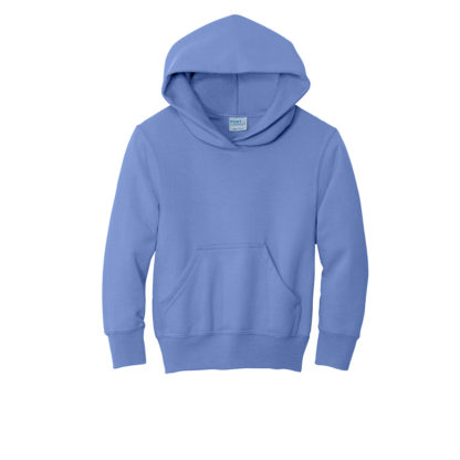 Port and Company Youth Core Fleece Pullover Hooded Sweatshirt Carolina Blue