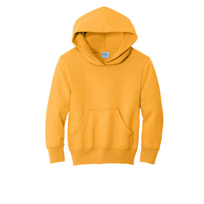 Port and Company Youth Core Fleece Pullover Hooded Sweatshirt Gold Yellow