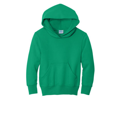 Port and Company Youth Core Fleece Pullover Hooded Sweatshirt Kelly Green
