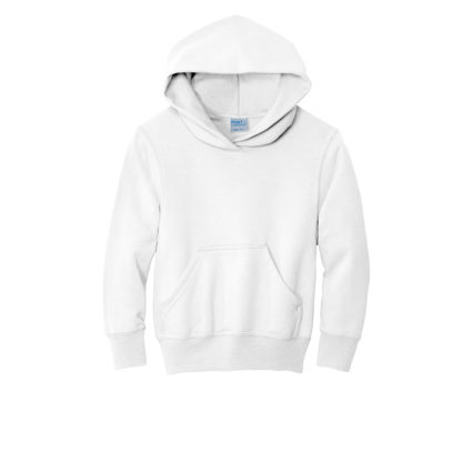 Port and Company Youth Core Fleece Pullover Hooded Sweatshirt White