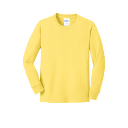 Port & Company Youth Long Sleeve Core Cotton Tee Custom - Image 4