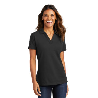 Port Authority Ladies C-Free Cotton Blend Pique Polo Black Model