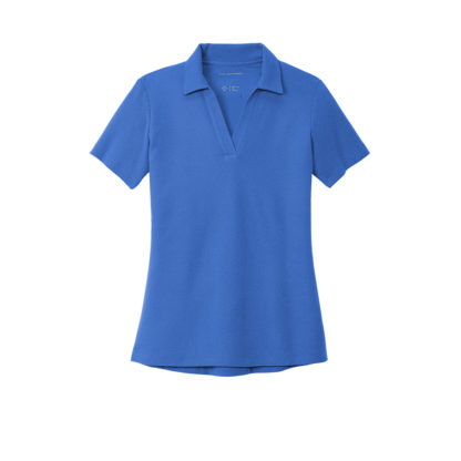 Port Authority Ladies C-Free Cotton Blend Pique Polo True Blue Front