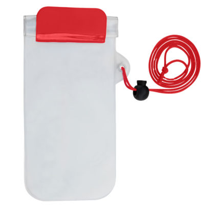 Waterproof Phone Pouch with Cord Custom Red