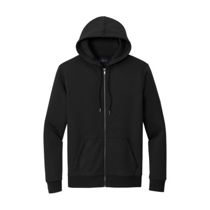 Brooks Brothers Double Knit Full Zip Hoodie Deep Black Front