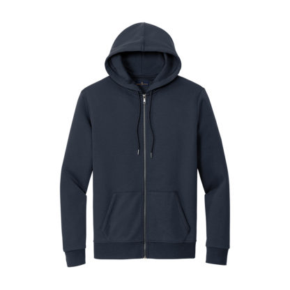 Brooks Brothers Double Knit Full Zip Hoodie Night Navy Front
