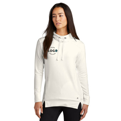 Custom Womens Hoodie White Right Pocket Logo