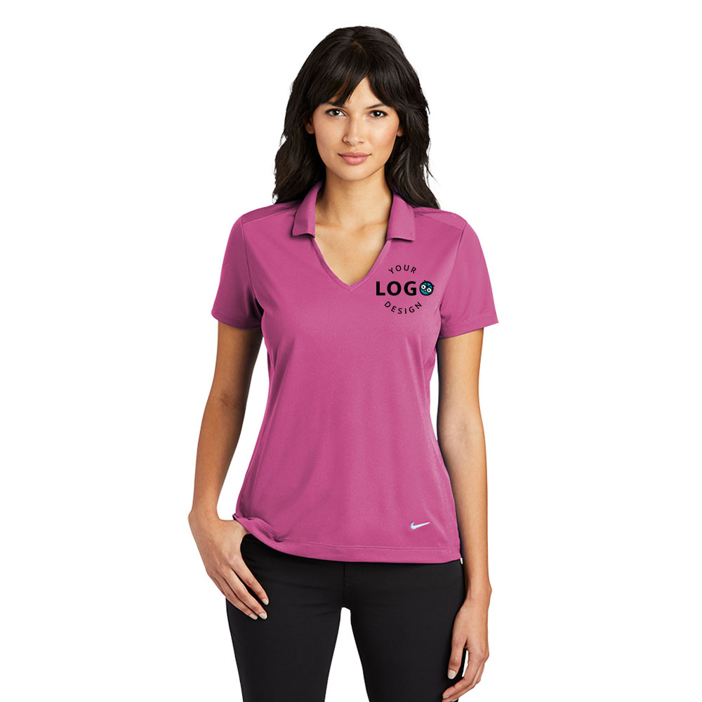 Custom Womens Polo Pink