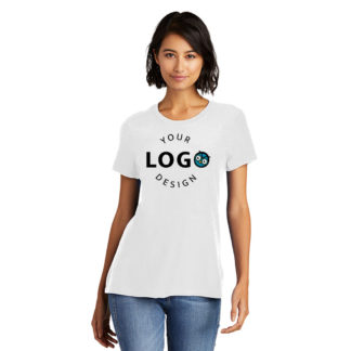 Custom Womens T Shirt White Center Logo