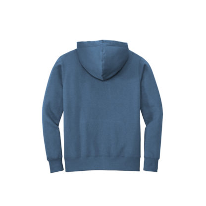 District Perfect Weight Fleece Hoodie Maritime Blue Back