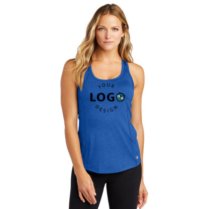 Ogio Endurance Ladies Racerback Pulse Tank Electric Blue Center Logo