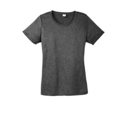 Sport Tek Ladies Heather Contender Scoop Neck Tee Graphite