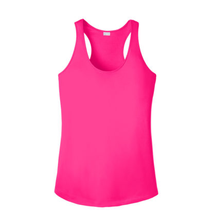 Sport Tek Ladies PosiCharge Competitor Racerback Tank Neon Pink Front
