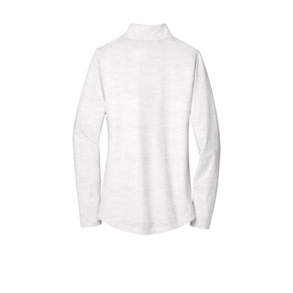 Sport Tek Ladies Sport Wick Stretch Reflective Heather Half Zip Pullover White Back