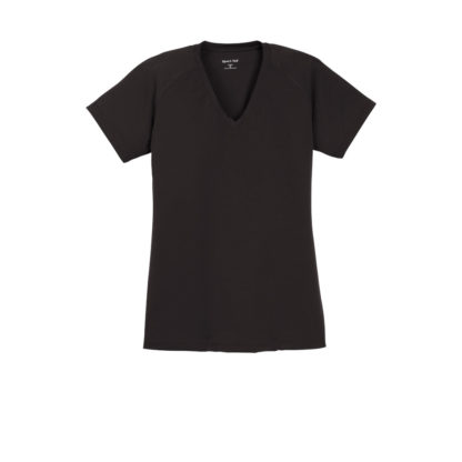 Sport-Tek Ladies Ultimate Performance V-Neck Black