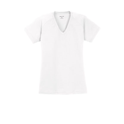 Sport-Tek Ladies Ultimate Performance V-Neck White