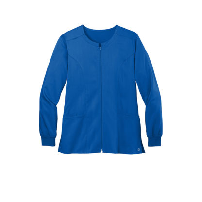 WonderWink Women's Premier Flex Full Zip Scrub Jacket Royal