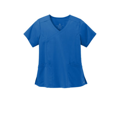 WonderWink Women's Premier Flex Mock Wrap Top Royal